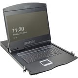 Digitus 19" modulær konsol, KVM-switchen Sort
