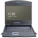 Digitus 19" modulær konsol, KVM-switchen Sort