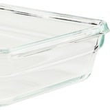 Emsa CLIP & CLOSE N1041100 enhed til madopbevaring Rektangulær Kasse 2 L Transparent 1 stk, Boks gennemsigtig/Rød, Kasse, Rektangulær, 2 L, Transparent, Glas, 420 °C