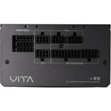 FSP VITA GM 650W enhed til strømforsyning 20+4 pin ATX ATX Sort, PC strømforsyning 650 W, 100 - 240 V, 50/60 Hz, 8-4 A, Aktiv, 100 W