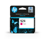 HP 924 original blækpatron, magenta magenta, Standard udbytte, Magenta, 1 stk, 400 Sider, Enkelt pakke