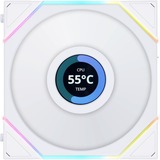 Lian Li Li UNI FAN TL120 LCD, Sag fan Hvid, Reverse Blade, 124 mm