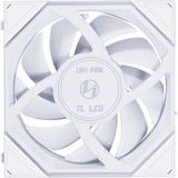 Lian Li Li UNI FAN TL120 LCD, Sag fan Hvid, Reverse Blade, 124 mm