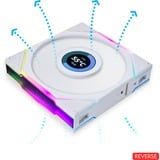 Lian Li Li UNI FAN TL120 LCD, Sag fan Hvid, Reverse Blade, 124 mm
