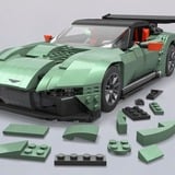 Mattel Hot Wheels Aston Martin Vulcan, Bygge legetøj Byggesæt, 10 År, Plast, 986 stk, 1,83 kg