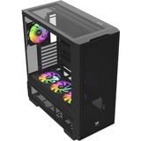 Thermaltake S380 TG ARGB Black, Towerkabinet Sort