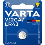 Varta -V12GA Husholdningsbatterier Engangsbatteri, LR43, Alkaline, 1,5 V, 80 mAh, Metallic