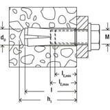 fischer EA II M6 R, Dyvel rustfrit stål