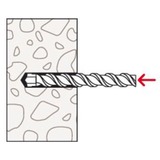 fischer EA II M6 R, Dyvel rustfrit stål