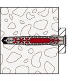 fischer Langskaftdowel DuoXpand 10x100 T, Dyvel Lys grå/Rød