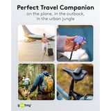 goobay Powerbank 10.000 mAh, integreret USB-C kabel 13 cm, 20 watt, Power Bank Sort