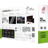 ASUS ROG Astral - -RTX5080-16G-WHITE NVIDIA GeForce RTX 5080 16 GB GDDR7, Grafikkort Hvid, GeForce RTX 5080, 16 GB, GDDR7, 256 Bit, 7680 x 4320 pixel, PCI Express 5.0