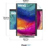 BenQ PD2770U, LED-skærm Sort