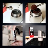 Bialetti Venus 0,23 L Sort, Rustfrit stål, Espressomaskine Sølv, 0,23 L, Sort, Rustfrit stål, 4 kopper, Rustfrit stål, Venus Induction, CE