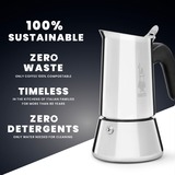 Bialetti Venus 0,23 L Sort, Rustfrit stål, Espressomaskine Sølv, 0,23 L, Sort, Rustfrit stål, 4 kopper, Rustfrit stål, Venus Induction, CE