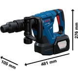 Bosch Batteridrevet slaghammer GSH 18V-5 Professional solo, 18 Volt, Mejsel hammer Blå/Sort