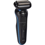 Braun Series 5 52-B7000cc Folie shaver Trimmer Sort Sort/Blå, Folie shaver, Sort, EasyClean, Knapper, LED, Batteri