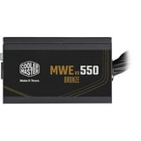 Cooler Master MWE BRONZE 550 V3 230V, PC strømforsyning Sort