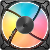 Corsair RS120 II ARGB, Sag fan Sort