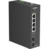 D-Link DIS-100G-06P netværksswitch Ikke administreret L2 Gigabit Ethernet (10/100/1000) Strøm over Ethernet (PoE) DIN rail Sort Ikke administreret, L2, Gigabit Ethernet (10/100/1000), Strøm over Ethernet (PoE), DIN rail