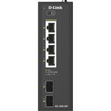 D-Link DIS-100G-06P netværksswitch Ikke administreret L2 Gigabit Ethernet (10/100/1000) Strøm over Ethernet (PoE) DIN rail Sort Ikke administreret, L2, Gigabit Ethernet (10/100/1000), Strøm over Ethernet (PoE), DIN rail