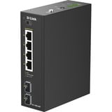 D-Link DIS-100G-06P netværksswitch Ikke administreret L2 Gigabit Ethernet (10/100/1000) Strøm over Ethernet (PoE) DIN rail Sort Ikke administreret, L2, Gigabit Ethernet (10/100/1000), Strøm over Ethernet (PoE), DIN rail