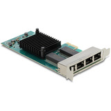 DeLOCK PCI Express x1 til 4 x RJ45 Gigabit LAN i350, Netværkskort 