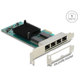 DeLOCK PCI Express x1 til 4 x RJ45 Gigabit LAN i350, Netværkskort 