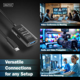Digitus Aktivt USB 3.2 Gen 1 forlængerledning, USB-C stik > USB-A stik Sort
