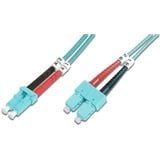 Digitus LWL patchkabel, duplex, LC > SC stik, multimode OM3 Turkis