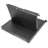 Digitus Modulær HD LCD KVM-konsol med 19" TFT 8-port HDMI, KVM-switchen Sort