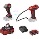 EINHELL Professionelt maskinsæt TP-CW 18/260 + CE-CC 18 Kit, Schlagskruemaskine Rød/Sort