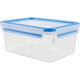 Emsa 508546 enhed til madopbevaring Rektangulær Kasse 3,7 L Transparent 6 stk, Boks gennemsigtig/Blå, Kasse, Rektangulær, 3,7 L, Transparent, Polypropylen (PP), Termoplastisk elastomer (TPE), Tyskland