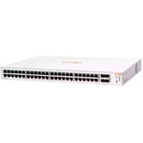 Hewlett Packard Enterprise Aruba Instant On 1830 48G 4SFP Administreret L2 Gigabit Ethernet (10/100/1000) 1U, Switch Administreret, L2, Gigabit Ethernet (10/100/1000), Fuld duplex, Stativ-montering, 1U