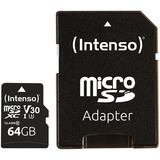 Intenso 3433490 hukommelseskort 64 GB MicroSDXC UHS-I Klasse 10 64 GB, MicroSDXC, Klasse 10, UHS-I, 100 MB/s, 45 MB/s