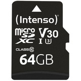 Intenso 3433490 hukommelseskort 64 GB MicroSDXC UHS-I Klasse 10 64 GB, MicroSDXC, Klasse 10, UHS-I, 100 MB/s, 45 MB/s