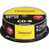 Intenso CD-R 700MB 25 stk, Cd'er 52x, CD-R, 120 mm, 700 MB, Kageæske, 25 stk