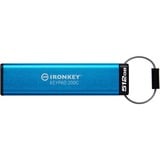 Kingston IronKey 512GB USB-C Keypad 200C, FIPS 140-3 niveau 3 AES-256, USB-stik FIPS 140-3 niveau 3 AES-256, 512 GB, USB Type-C, 3.2 Gen 1 (3.1 Gen 1), 280 MB/s, Muffe, Blå