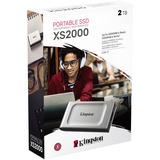 Kingston XS2000 2000 GB Sort, Sølv, Solid state-drev Sølv/Sort, 2000 GB, USB Type-C, 3.2 Gen 2 (3.1 Gen 2), 2000 MB/s, Sort, Sølv