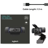 Logitech C920S HD Pro webcam 1920 x 1080 pixel USB Sort Sort, 1920 x 1080 pixel, Fuld HD, 30 fps, 720p, 1080p, Privacy cover, 78°
