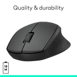 Logitech M330 Silent Plus mus Højre hånd RF trådløst Mekanisk 1000 dpi Sort, Højre hånd, Mekanisk, RF trådløst, 1000 dpi, Sort