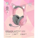 Razer Kraken Kitty V2, Gaming headset Pink