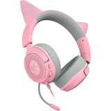 Razer Kraken Kitty V3 X Quartz, Gaming headset Rosa/grå