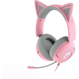Razer Kraken Kitty V3 X Quartz, Gaming headset Rosa/grå