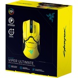 Razer Viper Ultimate mus Ambidextrous Bluetooth Optisk 20000 dpi, Gaming mus Gul/Sort, Ambidextrous, Optisk, Bluetooth, 20000 dpi, Gul