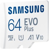 Samsung MB-MC64S 64 GB MicroSDXC UHS-I, Hukommelseskort Hvid, 64 GB, MicroSDXC, UHS-I, 160 MB/s, Class 1 (U1), V10