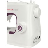 Singer M3505 symaskine Semi-automatisk symaskine Elektromekanisk Hvid/Violet, Hvid, Semi-automatisk symaskine, Syning, 1 trin, Løftestang, Dreje, Scrollbar, Elektromekanisk