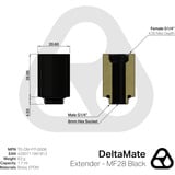 Thermal Grizzly DeltaMate Extender - MF28, Forbindelse Sort