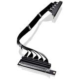 Thermaltake PCI-E 4.0 Dobbelt 90° Riser Kabel Sort