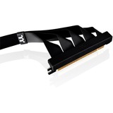 Thermaltake PCI-E 4.0 Dobbelt 90° Riser Kabel Sort